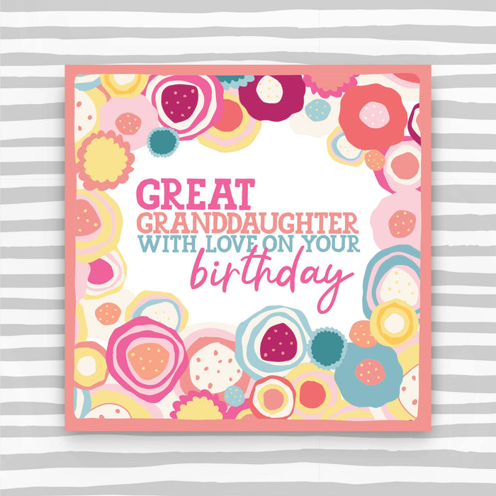 Great Granddaughter with love on your Birthday Card (CK45)