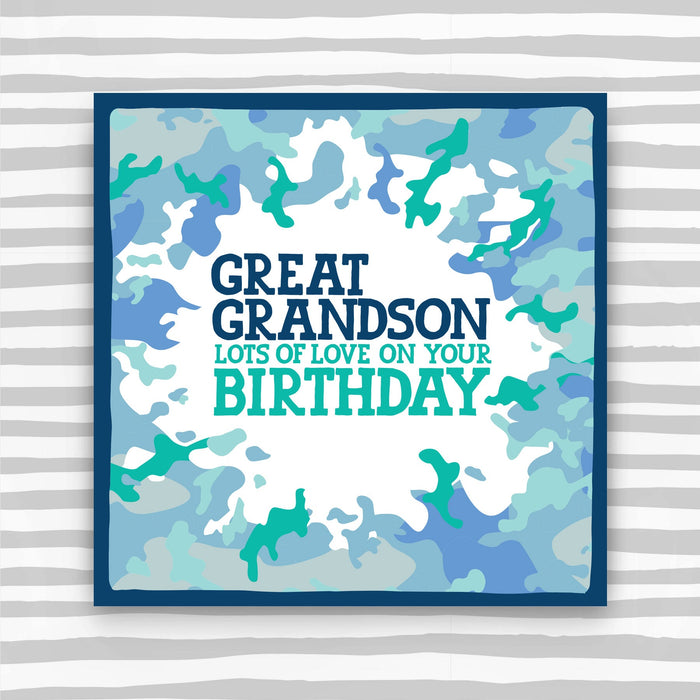 Great Grandson with lots of love on your birthday Card (CK66)