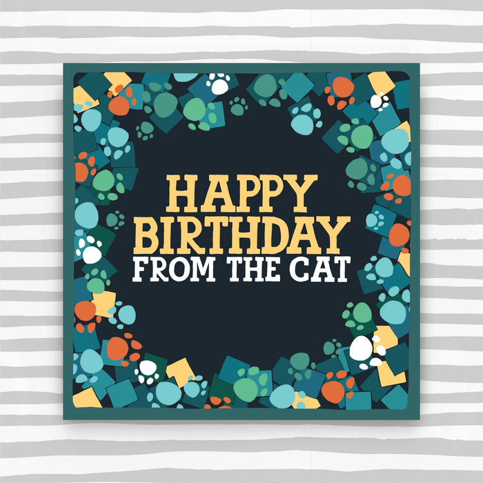 Happy birthday from the cat Greeting Card (CK75)