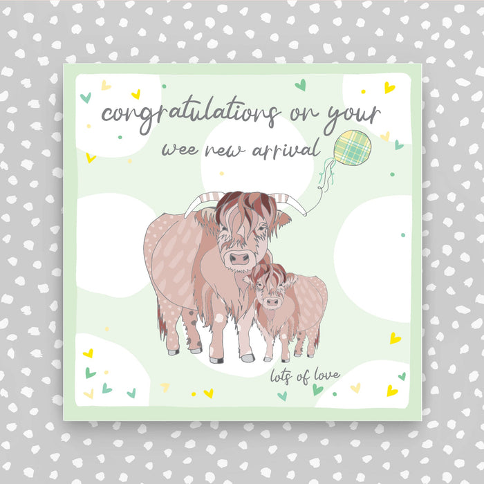 Scottish - Congratulations on your wee new arrival Greeting Card (W50)