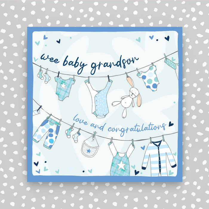 Scottish - Wee baby grandson Greeting Card (W51)